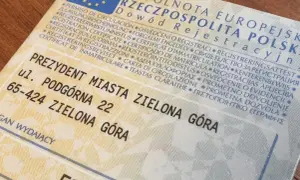 Dokument "dgl rejestracja" z danymi Prezydenta Miasta Zielona Góra, ul. Podgórna 22, 65-424 Zielona Góra.