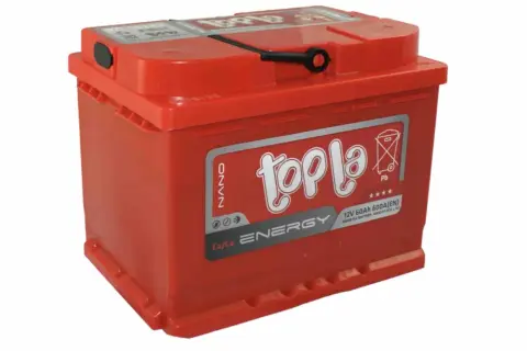 Czerwony akumulator Topla, 12V 60Ah 600A. Czy wolisz czerwony czy niebieski?